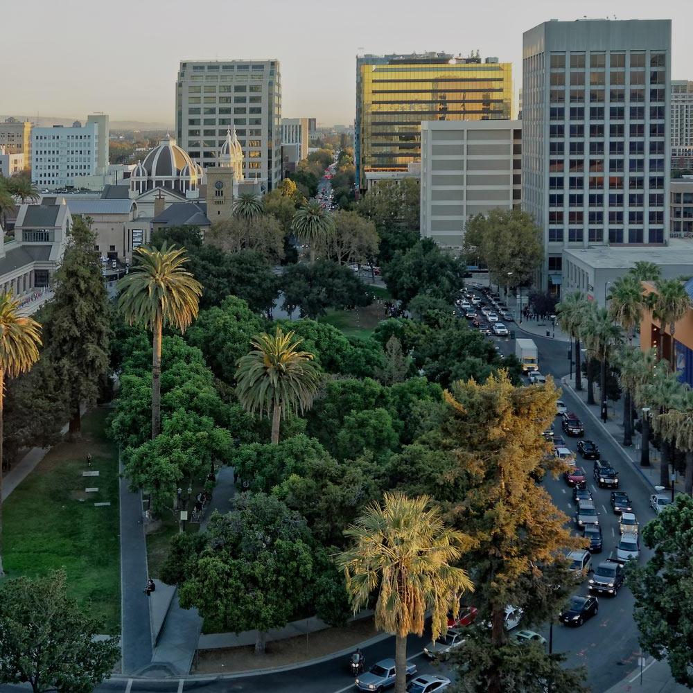 A view of downtown Santa Clara